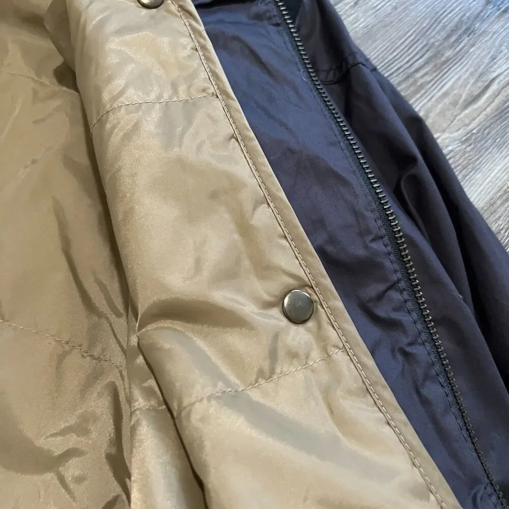 French Connection Dark Slate Hooded Parka Jacket XL